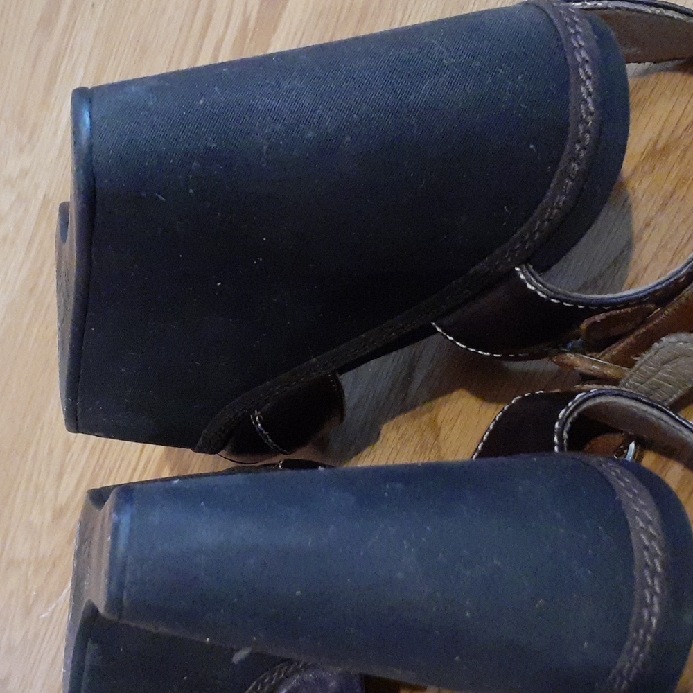 MARNI Brown Leather Platform Wedges Sandals Sz 37/7 - Picture 11 of 13